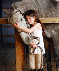 kid with horse